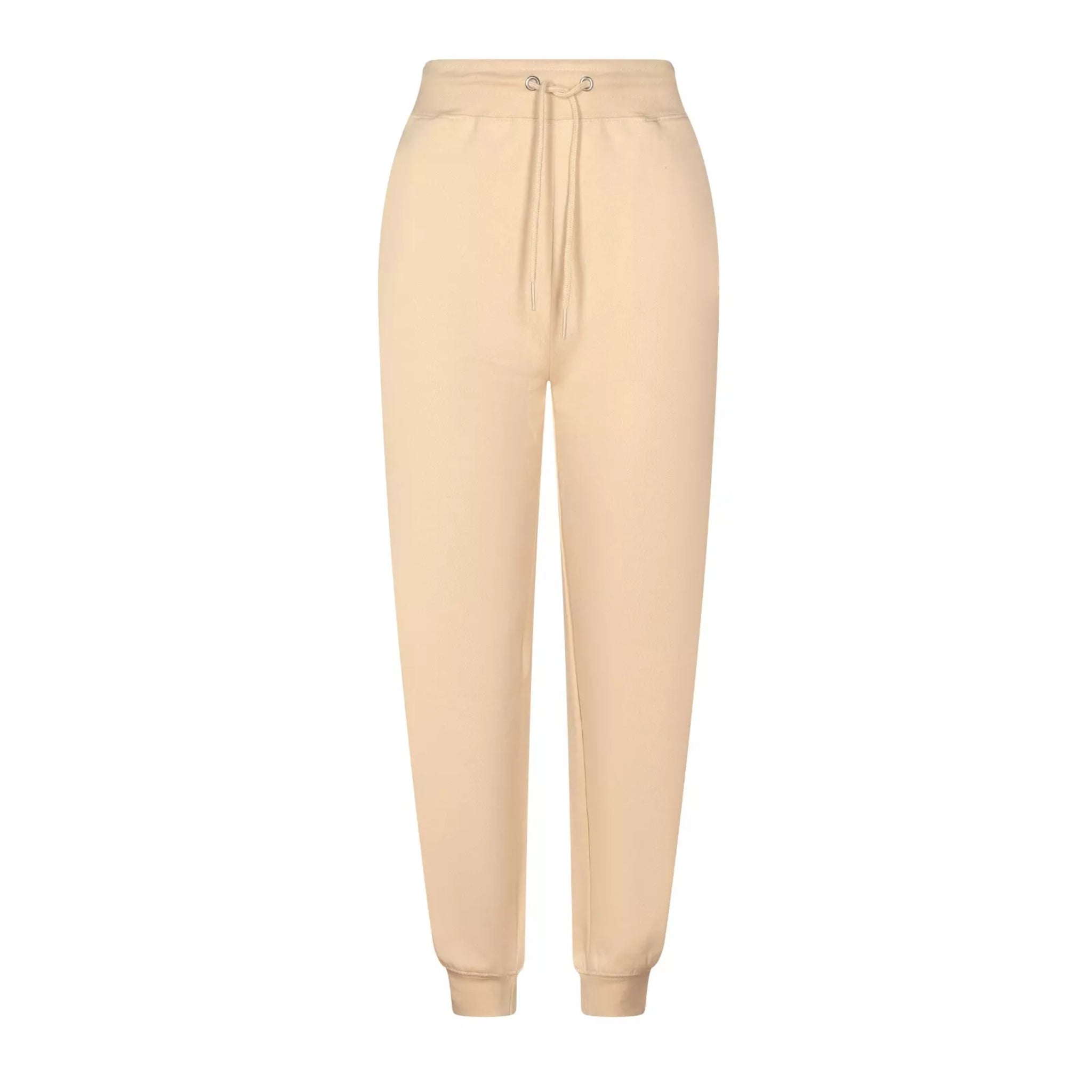 Ladies JDN branded plain beige tracksuit set with hoodie and joggers – casual loungewear for women